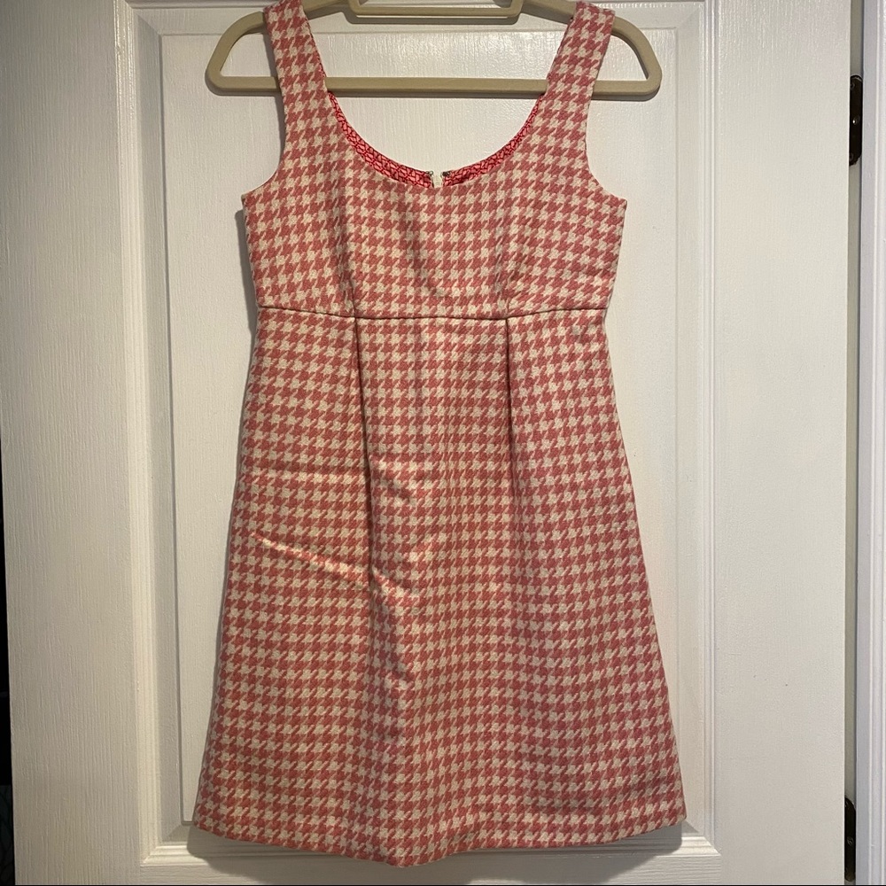 Vineyard Vines Pink Houndstooth Jumper Dress Sz 0